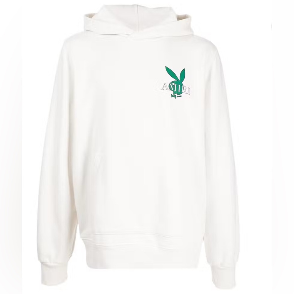 Amiri X Play Boy White Hoodie With Green Brand New Never Worn Mens Extra Large
